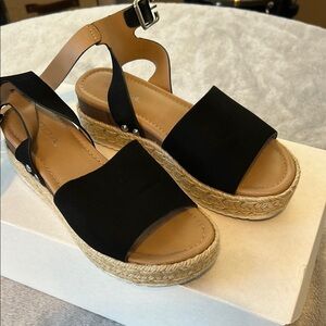 Soda Black Espadrille Sandals